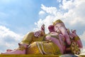 Landscape, Landmark, Statue, Ganesh, large, beautiful pink,saman temple, Thailand 14 September 2017