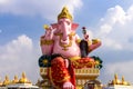 Landscape, Landmark, Statue, Ganesh, large, beautiful pink,saman temple, Thailand 14 September 2017