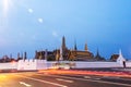 Landscape, Landmark,Temple Wat Pra Kaew, Thai religion morning Before sunrise, Bangkok, Thailand