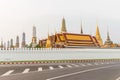 Landscape, Landmark,Temple Wat Pra Kaew, Thai religion morning Before sunrise, Bangkok, Thailand