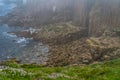 Rocky cliffs on the Lands End in Cornwall Royalty Free Stock Photo