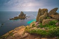 Landscape of Lands End in Cornwall Royalty Free Stock Photo