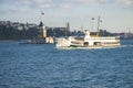 Landscape a landscape the island the Maiden tower in Istanbul in Turkey a view from the seashore Royalty Free Stock Photo
