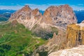 Landscape of the Langkofel Group mountain of the Dolomites