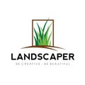 Landscape and Lawn Logo Vector