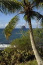 Landscape of Le Diamant in Martinique Royalty Free Stock Photo