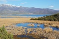 Landscape in Lesser Prespa lake Royalty Free Stock Photo