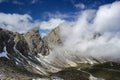 Landscape of Lienz Dolomites in Austria. Panorama of massive Alpine mountains