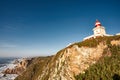 landscape of lighthouse of Cabo da Roca Portugal. The most western point of Europe Royalty Free Stock Photo