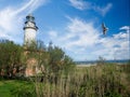 landscape with lighthouse valleys of comacchio landscape with lighthouse valleys of comacchio Royalty Free Stock Photo