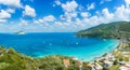 Landscape with Limni Keri village and Keri beach, Zakynthos islands, Greece