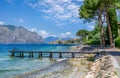 Landscape with Limone sul garda town, Garda Lake, Royalty Free Stock Photo