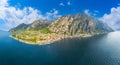 Landscape with Limone sul Garda, Garda Lake, Italy Royalty Free Stock Photo