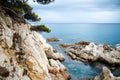 Landscape Lloret de Mar, Catalonia, Spain. Royalty Free Stock Photo