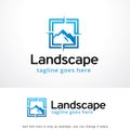 Landscape Logo Template Design Vector, Emblem, Design Concept, Creative Symbol, Icon Royalty Free Stock Photo