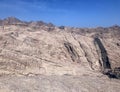 Landscapes of poor desert nature on the outskirts of Sharm el-Sheikh. Royalty Free Stock Photo