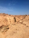 Landscapes of poor desert nature on the outskirts of Sharm el-Sheikh. Royalty Free Stock Photo