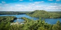 Panoramic landscape of National Park Hoge Kempen in Belgium. Royalty Free Stock Photo