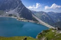 Landscape at the Luenersee with dam wall