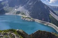 Landscape at the Luenersee with dam wall