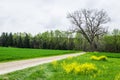 Landscape of lush farmland around southern york county pennsylvania