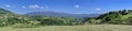 Panorama. Summer landscape in Magura village, Romania