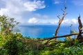 Landscape of Mahe Island, Seychelles seen from Morne Blanc View Point