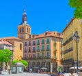 Landscape of Main Square Plaza Major and Segovia Tourist Board