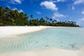 Landscape of of Maina Island in Aitutaki Lagoon Cook Islands