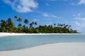 Landscape of of Maina Island in Aitutaki Lagoon Cook Islands