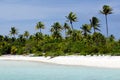 Landscape of of Maina Island in Aitutaki Lagoon Cook Islands