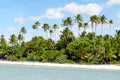 Landscape of of Maina Island in Aitutaki Lagoon Cook Islands