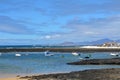 Landscape Majanicho beach in Fuerteventura Canary islands Spain Royalty Free Stock Photo