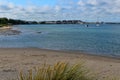 Landscape Malahide beach city view Dublin Ireland