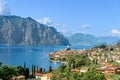 Landscape with Malcesine town, Garda Lake