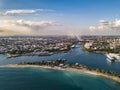 Landscape of the Malecon of Santo Domingo on a sunny day in the Dominican Republic