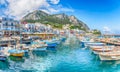Landscape with Marina Grande in Capri Island,Tyrrhenian sea, Italy