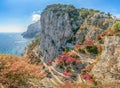 Landscape with Marina Piccola in Capri Island, Italy Royalty Free Stock Photo