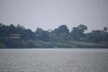 Landscape, marina, trees, sky, nature, along the Chao Phraya River, Nakhon Sawan,