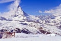 Landscape of Matterhorn peak Switzerland Royalty Free Stock Photo