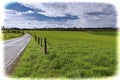 Landscape with Meadow and Pasture Royalty Free Stock Photo