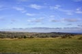 Landscape  with meadow, trees and blue sky in the RhÃÂ¶n,  Germany Royalty Free Stock Photo