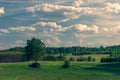 Landscape with meadows and fields of Latvia Royalty Free Stock Photo