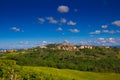 Landscape with the medieval city of San Gimignano in Tuscany Royalty Free Stock Photo