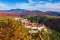 Landscape with Medieval fortress Rasnov, Brasov , Transylvania, Romania Royalty Free Stock Photo