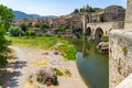 Landscape medieval village Besalu, Catalonia, Spain.