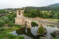 Landscape medieval village Besalu, Catalonia, Spain.