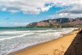 Landscape of Mediterranean sea from sicilian village Trappeto, province of Palermo.