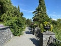 Landscape of the Mediterrannean Terrace or Mediterran-Terrassen - Flower Island Mainau on the Lake Constance or Die Blumeninsel