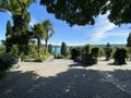 Landscape of the Mediterrannean Terrace or Mediterran-Terrassen - Flower Island Mainau on the Lake Constance or Die Blumeninsel